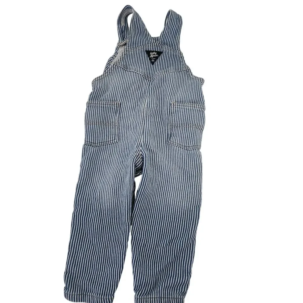 24M Osh Kosh B'gosh striped overalls